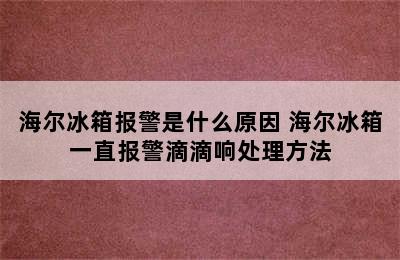 海尔冰箱报警是什么原因 海尔冰箱一直报警滴滴响处理方法